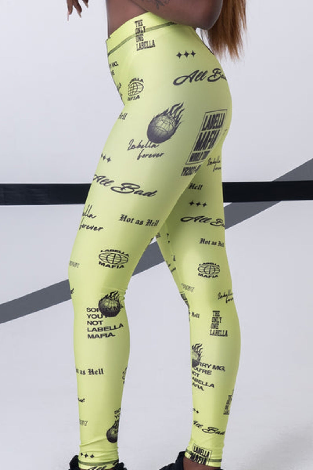 Legging Full Print Yellow Neon